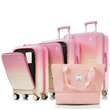 Luggage Set of 4 with USB Port, 20, 24inch with front opening design Airline Certified Carry on N726P197971P