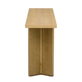 U_STYLE Stylish Console Table with Pine Veneer Geometric Legs,Suitable for Living Room, Study N711P289142O