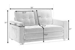 ZUN 3 Fold Sofa,Convertible Futon Couch sleeper sofabed,Space saving loveseat,Pull Out Couch Bed for W1628118503