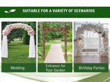 79" Wooden Garden Arbor Arch Trellis with Pergola Roof for Climbing Vines, Wedding & Party Decor 82051507