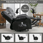 ZUN Massage Swivel Rocker Recliner Chair with Vibration Massage and Heat Ergonomic Lounge Chair for W1521130739