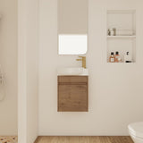 Soft Close Doors Bathroom Vanity With Sink,16 Inch For Small Bathroom W999125018