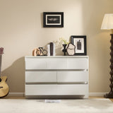 White P2 Particleboard 120*40*80cm 3-layer 7-drawer modern chest of drawers 1pc 69323688