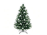 5 FT Pre-Lit Artificial Christmas Tree with 8 Lighting Modes, Frosted PE PVC Fir Tree, Warm LED & 58478620