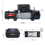 ZUN X-BULL Electric Winch 13000 LBS Steel Cable Wireless Remote Crystal Film W121843560