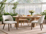 Tool-Free Assembly Dining Chairs Set, Upholstered Chenille Kitchen Chairs with Rubberwood Legs, 68287385