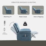 ZUN Power Recliner Chair with Adjustable Massage Function, Recliner Chair with
Heating System for Living W1998120243