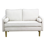 Modern Mid-Century Style Linen Sofa with 2 Pillows, Bedroom Furniture, Home Office 3 Seat Sofa 73156899