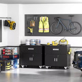 Metal garage cabinets, rolling tool cart boxes with wheels T3421P312356