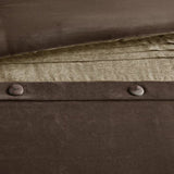 7 Piece Faux Suede Comforter Set Brown Cal King B03597293