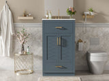 24" Bathroom Vanity with Integrated Ceramic Sink, Bathroom Cabinet with 2 Doors, 1 Tip-out Drawer, N710P341037C