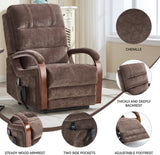 Lift Recliner Chair Dual Motor Infinite Position Up to 350 LBS with Solid Wood Armrests, Heat 60819799