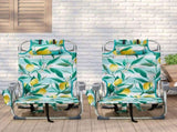 63*65*82cm Short Oxford Cloth Silver White Aluminum Tube Bearing 100kg Beach Chair Lemon 97425952