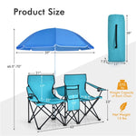 ZUN Outdoor camping chair with umbrella 38206197