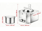 2.4L Electric Cheese Dispenser with Pump, Commercial Fudge Warmer, Plastic Pump Dispenser for 33033361