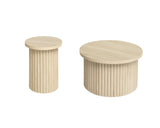 Coffee Table Set of 2 ,Round Coffee Table,Modern Side Tables Accent End Table for Living Room W688P248113