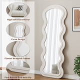 Flannel Full Length Wave Floor Mirror for Bedroom living room Hanging or Against The Wall 96373309
