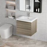30" Floating Bathroom Vanity with Sink, Modern Wall-Mounted Bathroom Storage Vanity Cabinet with W1573P152697