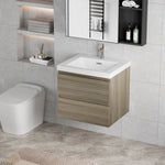 ZUN 24" Floating Bathroom Vanity with Sink, Modern Wall-Mounted Bathroom Storage Vanity Cabinet with W1573P152695