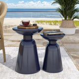 Metal S/2 end table 73614.00NBLU