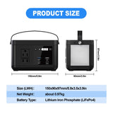 Portable Station P86,88.8Wh 3.7 V LiFePo4 Battery,with 120W AC Outputs, Solar 49844724
