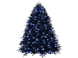 5ft Black Christmas Tree with 250 White LED Lights, 1076 Tips PEPVC Artificial Tree for Halloween & 78139816