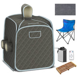 2-Person 800W Portable Sauna Tent 15-90min Timer, 3L Steamer 00137783