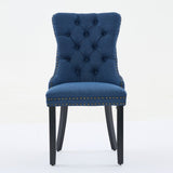 Nikki Collection Modern, High-end Tufted Solid Wood Contemporary Flax Upholstered Linen Dining Chair W1143P233650