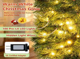 5FT Narrow Pencil Artificial Christmas Tree , Pre-Lit Warm White LEDs, Flame-Retardant PVC, Easy 06276303