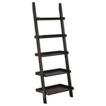 ZUN Cappuccino Ladder 5-Shelf Bookcase B062P153772