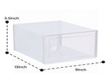 10 Pack/15 Pack Shoe Storage Box, Foldable Clear Plastic Stackable Shoe Organizer, Shoe Containers 30919535