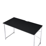 ZUN Black and Chrome Writing Desk with Sled Base B062P184567