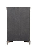 Dark Grey 5-Drawer Chest with Metal Handles B062P209040