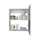 ZUN Luma Medicine Cabinet with Mirror Door 20.5" High Cabinet Organizer with Two interior Shelves for B200P235863