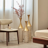 Floor metal vase modern style home woven pattern metal vase 3-piece set gorgeous home W2796P255611