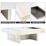 A modern and practical coffee table with imitation marble patterns, made MDF material. The fusion W1512P353532