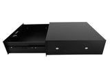 19" 3U Steel Plate DJ Drawer Equipment Cabinet with Keys Black 56432307