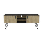 ZUN Tv Stand B Magness, Living Room, Black / Macadamia B092142844