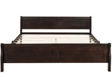 Full Size Wood Platform Bed with Headboard and Wooden Slat Support WF289141AAP