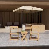 HIPS Material Outdoor Bistro Set Foldable Small Table and Chair Set with 2 Chairs and Rectangular W1209107732