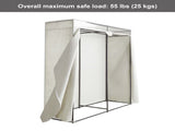 60-Inch Extra Wide Single Tier Zippered Clothes Closet Grey Pumice 68325583