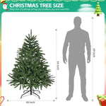 ZUN 4.5 Ft Artificial Christmas, Premium Hinged Spruce with Metal Stand, 663 Tips Full Xmas 18866850