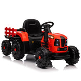 ZUN Ride on Tractor with Trailer,12V Battery Powered Electric Tractor Toy w/Remote Control,electric car W1396124965