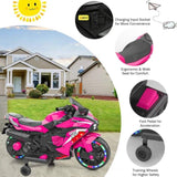 12V Electric Motorcycle for Kids, Powered Toy Motorcycle, Child Motorcycle Ride On with Light Wheels 51587563