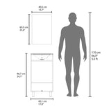 Saratoga Bathroom Cabinet with 2 Doors, White B128P314812