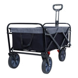 150L Collapsible Wagon Cart Foldable, Utility Garden Wagon with 360lbs Weight Capacity, Heavy Duty W321P269218