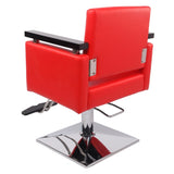 ZUN Hair Beauty Equipment Hydraulic Barber Chair Modern Red Styling Salon Haircut 99235693