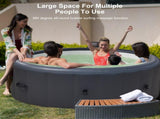 Grey 216* 71cm hot tub. A swimming pool with heating, bubble massage, ambient lighting, filtration, 55995349