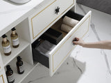 96" Wall Hung Bathroom Vanity Cabinet Fits Double Sinks, Cabinet Only W2287P265098