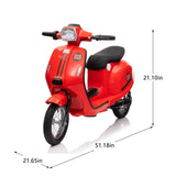 24V 250W Powerful Electric Scooter W/12" Air-Filled Tires,Hand Accelerator & Brake,Dual Rear W1578P297812